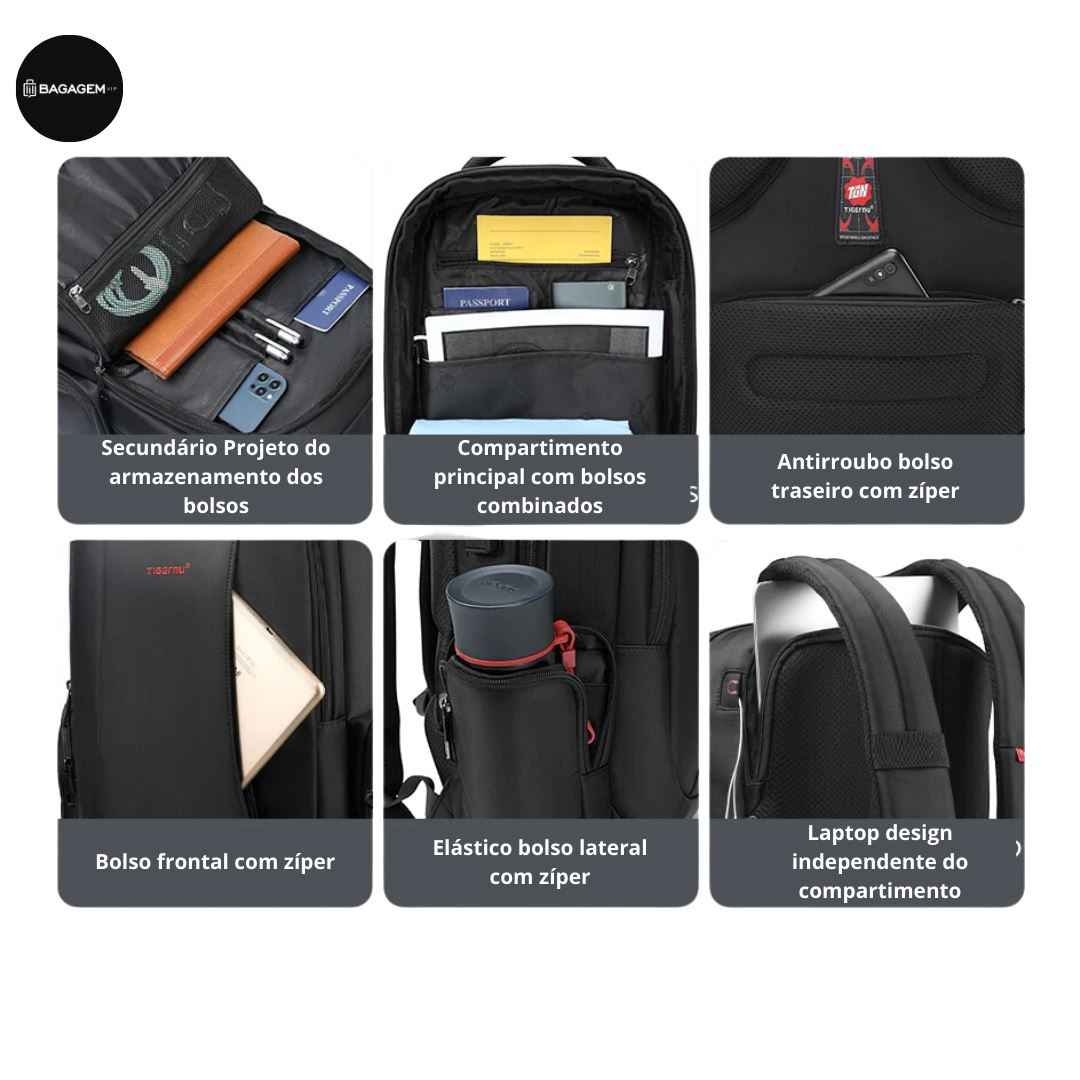 Mochila Masculina Preta Leopnu