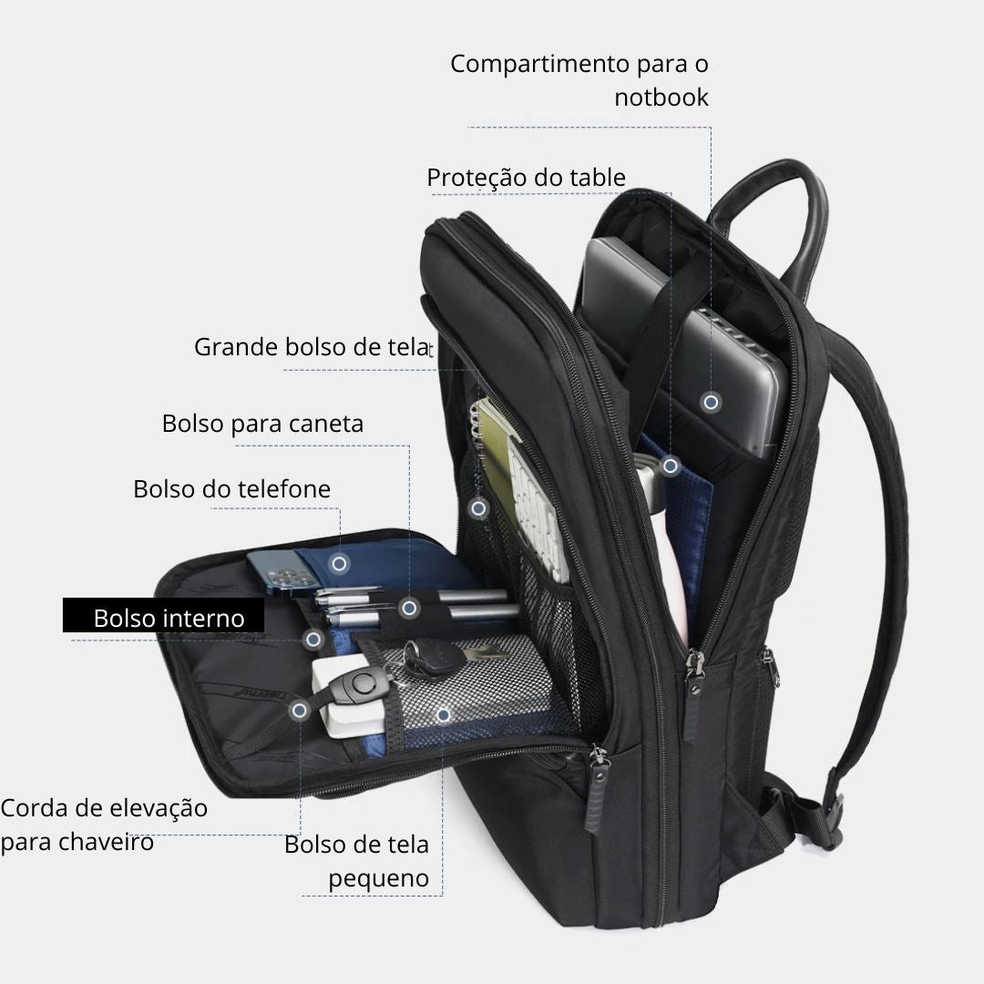 Tigernu - Mochila Expansível Impermeável Para Laptop Bagagem Vip
