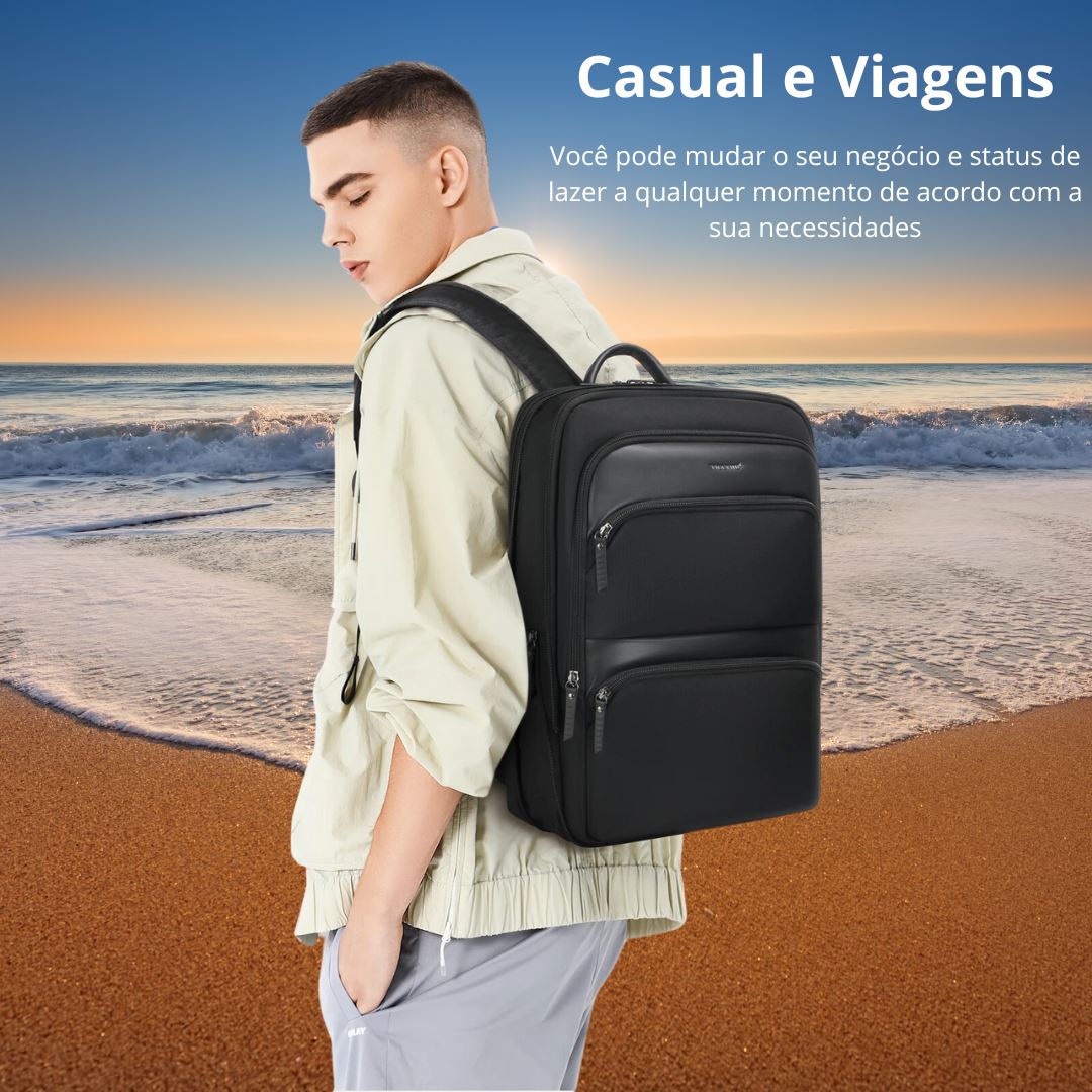 Tigernu - Mochila Expansível Impermeável Para Laptop Bagagem Vip