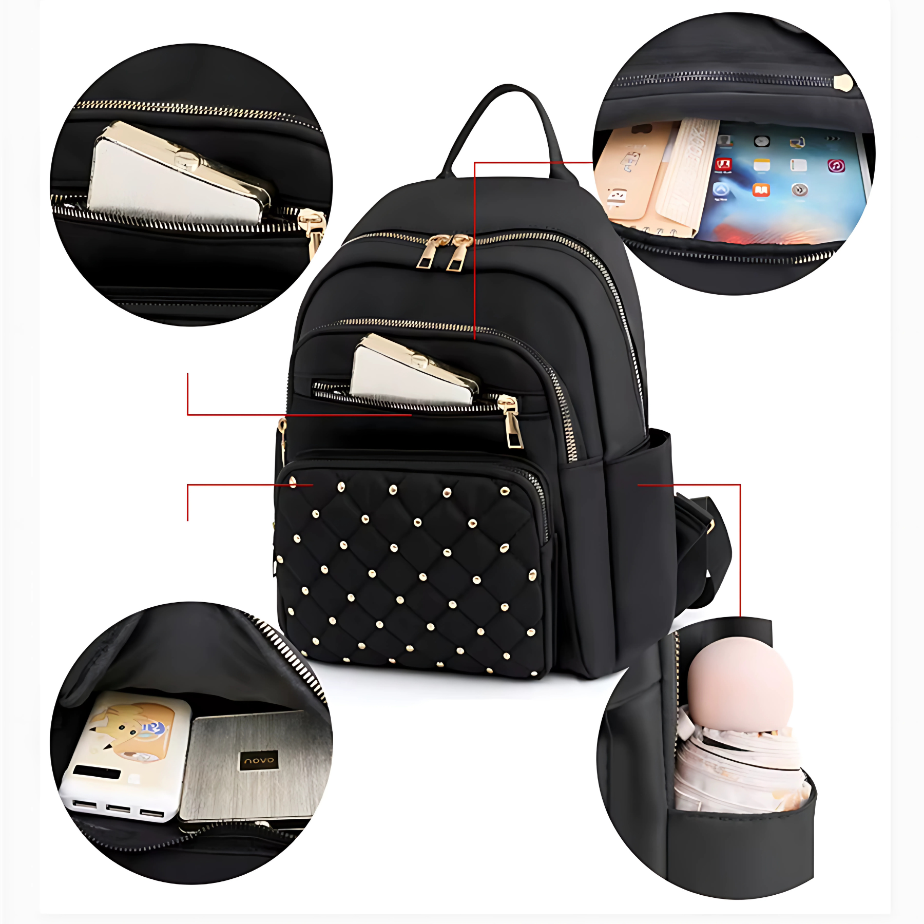 Mochila Feminina Preta ChicCarry