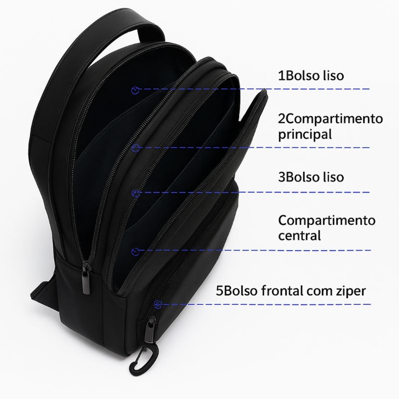 Bolsa Masculina Transversal Bagagem Vip
