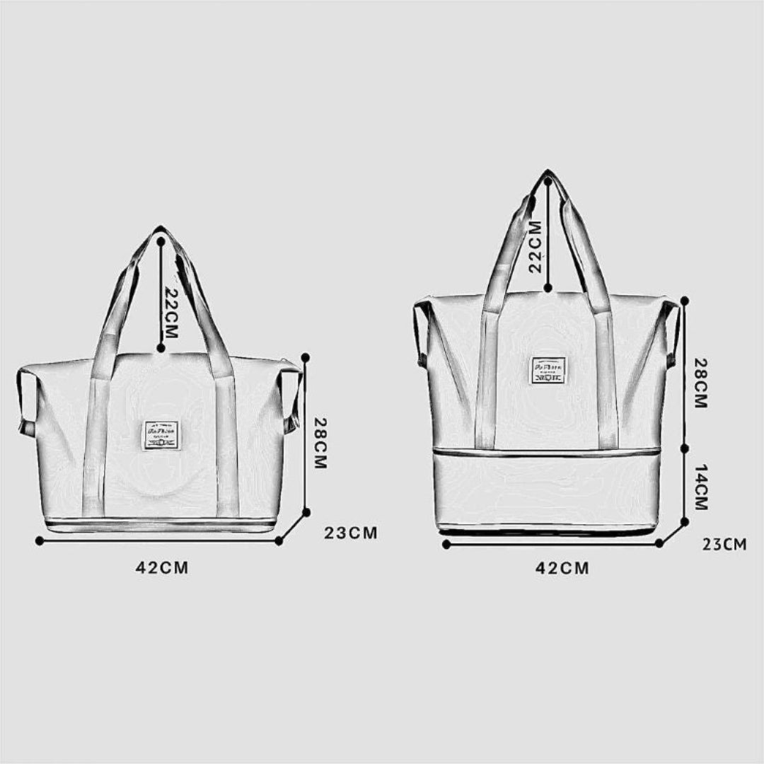 Bolsa de Viagem Feminina Roxa em Nylon Voyage Medidas