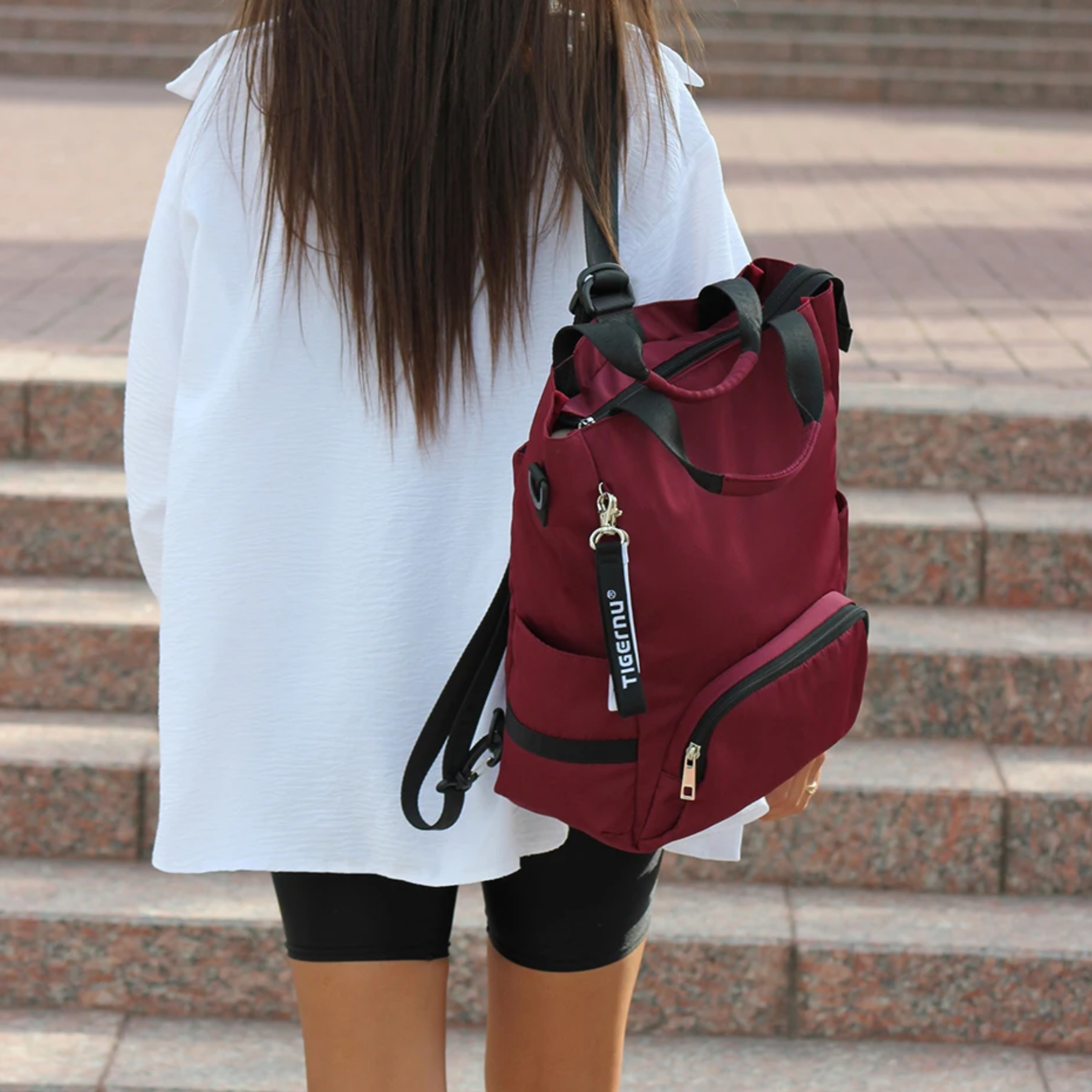 Bolsa Feminina Mochila Fashion 3 em 1 Leopnu