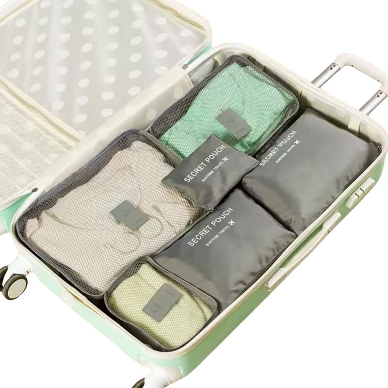 Kit Organizador De Mala TravelPack 6 Peças Cinza 