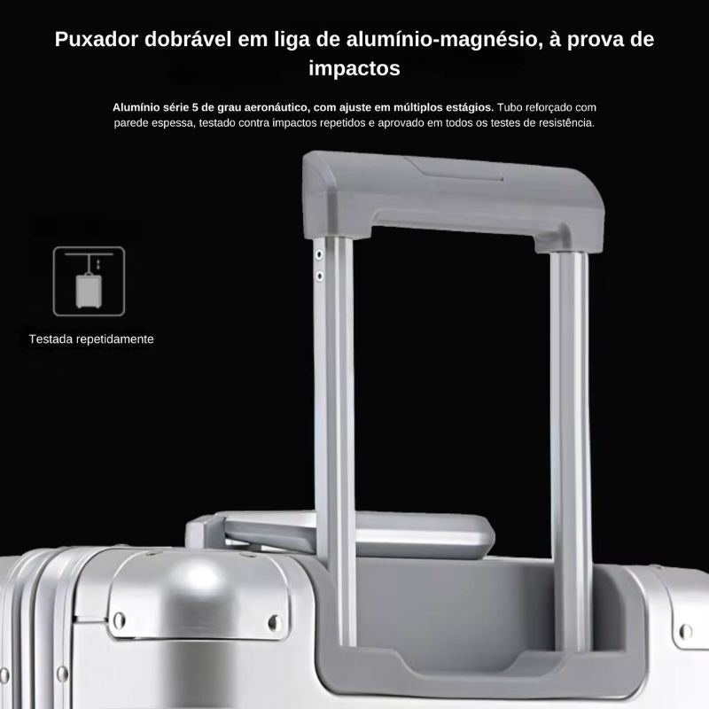 Mala de Viagem AeroTrek Alumínio e Magnésio Puxador Dobrável