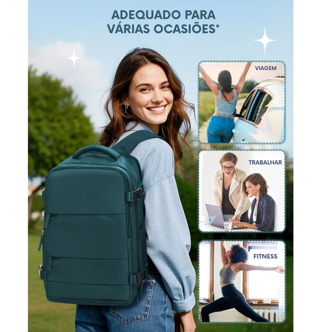 Mochila JetBag Pro – Aprovada para Cabine [Mochila de Viagem] - Mochila JetBag Pro – Aprovada para Cabine Bagagem Vip 