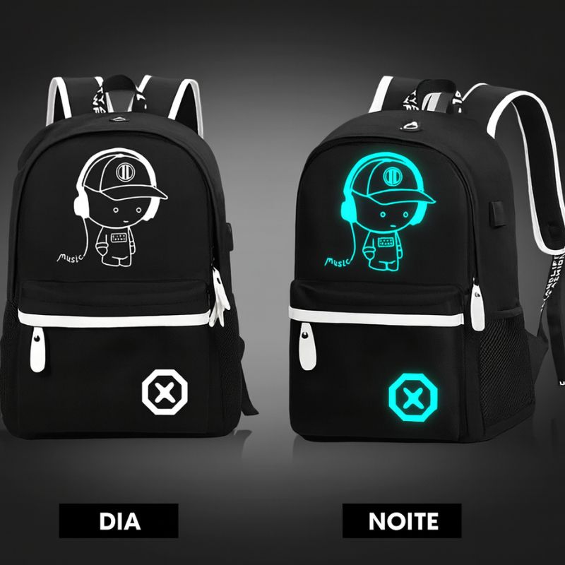 Mochila Escolar Masculino Fluorescente