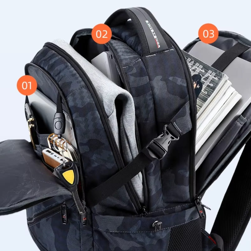 Mochila Escolar SchoolPro Camuflada Bolsos