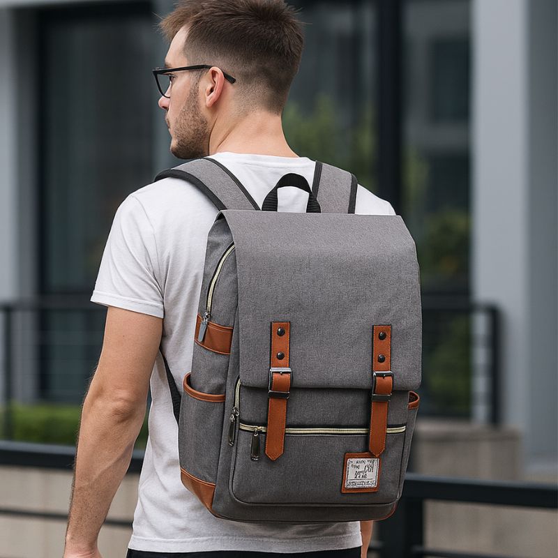 Mochila Masculina CanvasCraft – Lona Premium Bagagem Vip