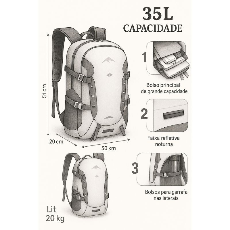 Mochila Masculina 35L