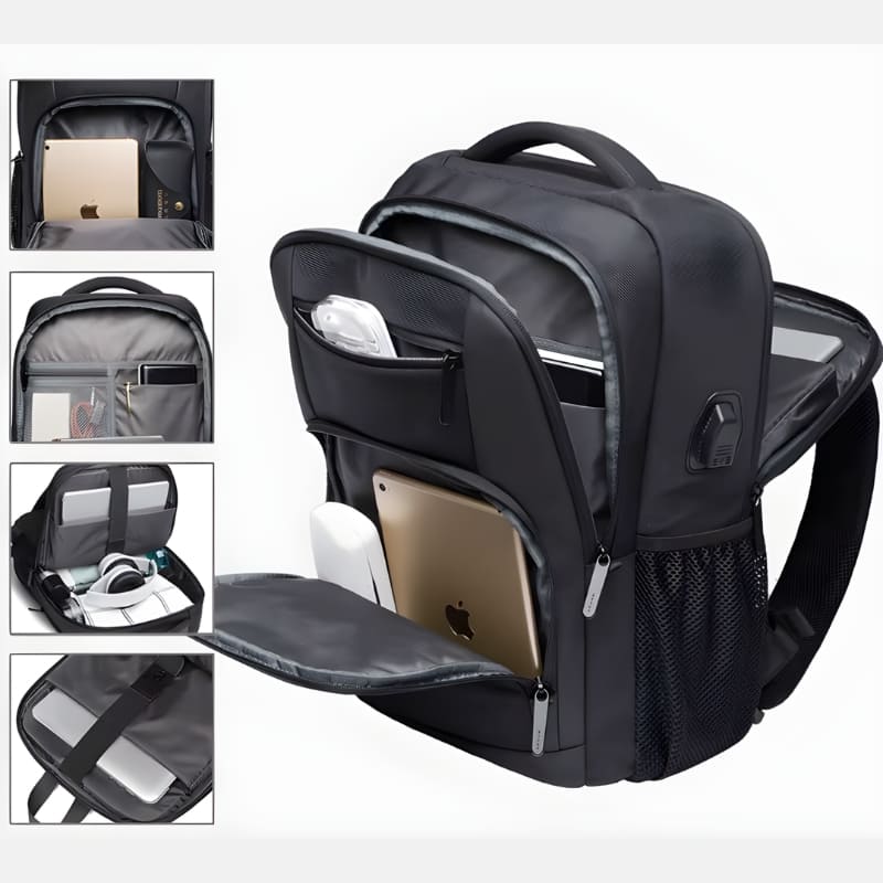 Mochila Preta Zonge para Notebook 15,6" Antifurto