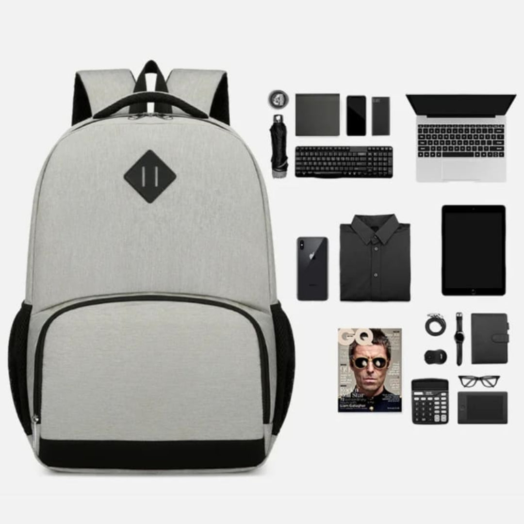 Notebook, USB e bolso térmico em uma única mochila