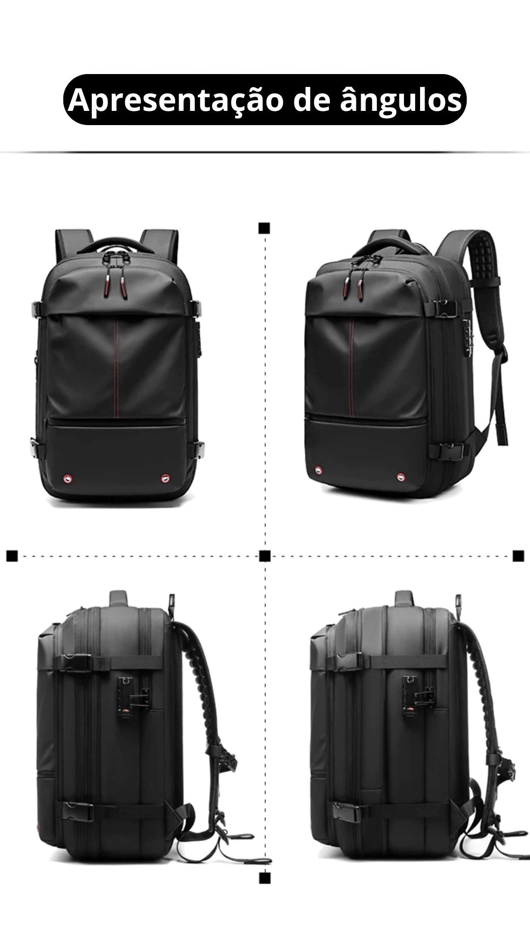Airback Mochila De Compressão a Vácuo + Bomba de Compreção [Mochila Masculina] - Airback Mochila De Compressão a Vácuo Bagagem VIP 