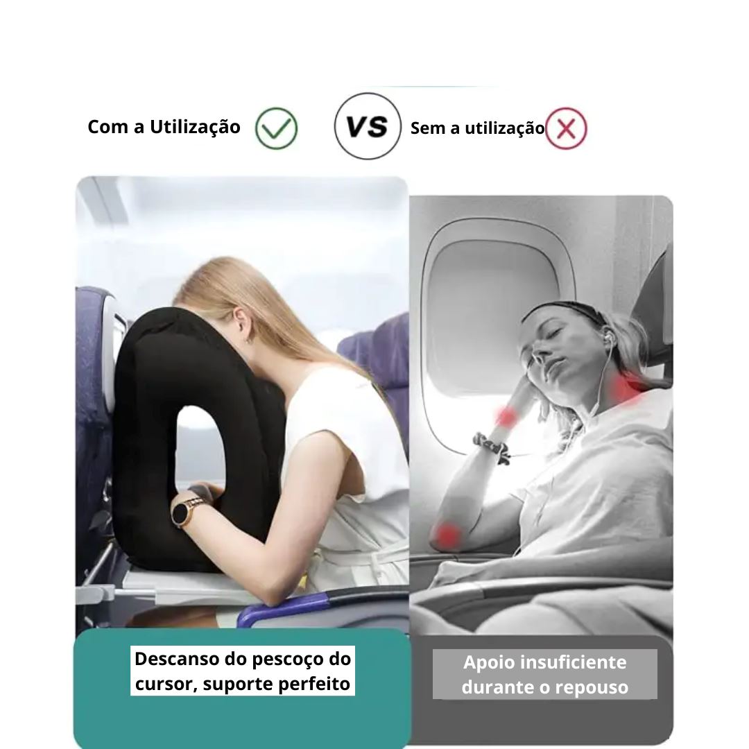 AirComfort - Travesseiro de Viagem Inflável [Acessorios de viagem] - AirComfort - Travesseiro de Viagem Inflável Bagagem Vip 