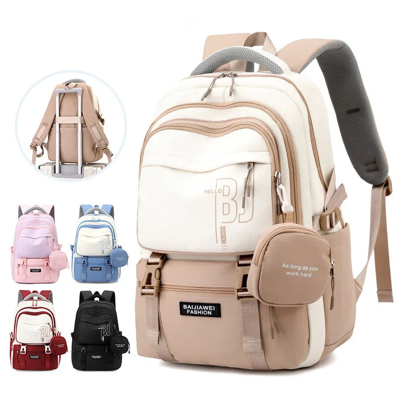 BaijiStar - Mochila Escolar Premium + 1 Mine Bolsa Inclusa [Mochila Escolar] - BaijiStar - Mochila Escolar Premium + 1 Mine Bolsa Inclusa Bagagem Vip 