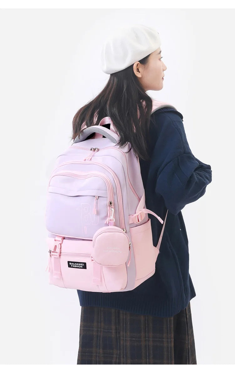 BaijiStar - Mochila Escolar Premium + 1 Mine Bolsa Inclusa [Mochila Escolar] - BaijiStar - Mochila Escolar Premium + 1 Mine Bolsa Inclusa Bagagem Vip 