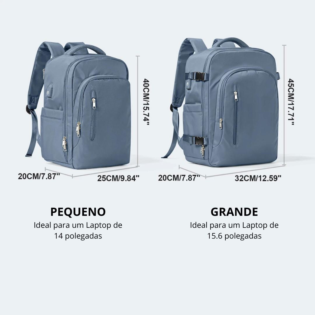 CabinReady - Mochila de Viagem Unisex [Mochila Unisex] - CabinReady - Mochila de Viagem Unisex Bagagem Vip Azul Pequeno 