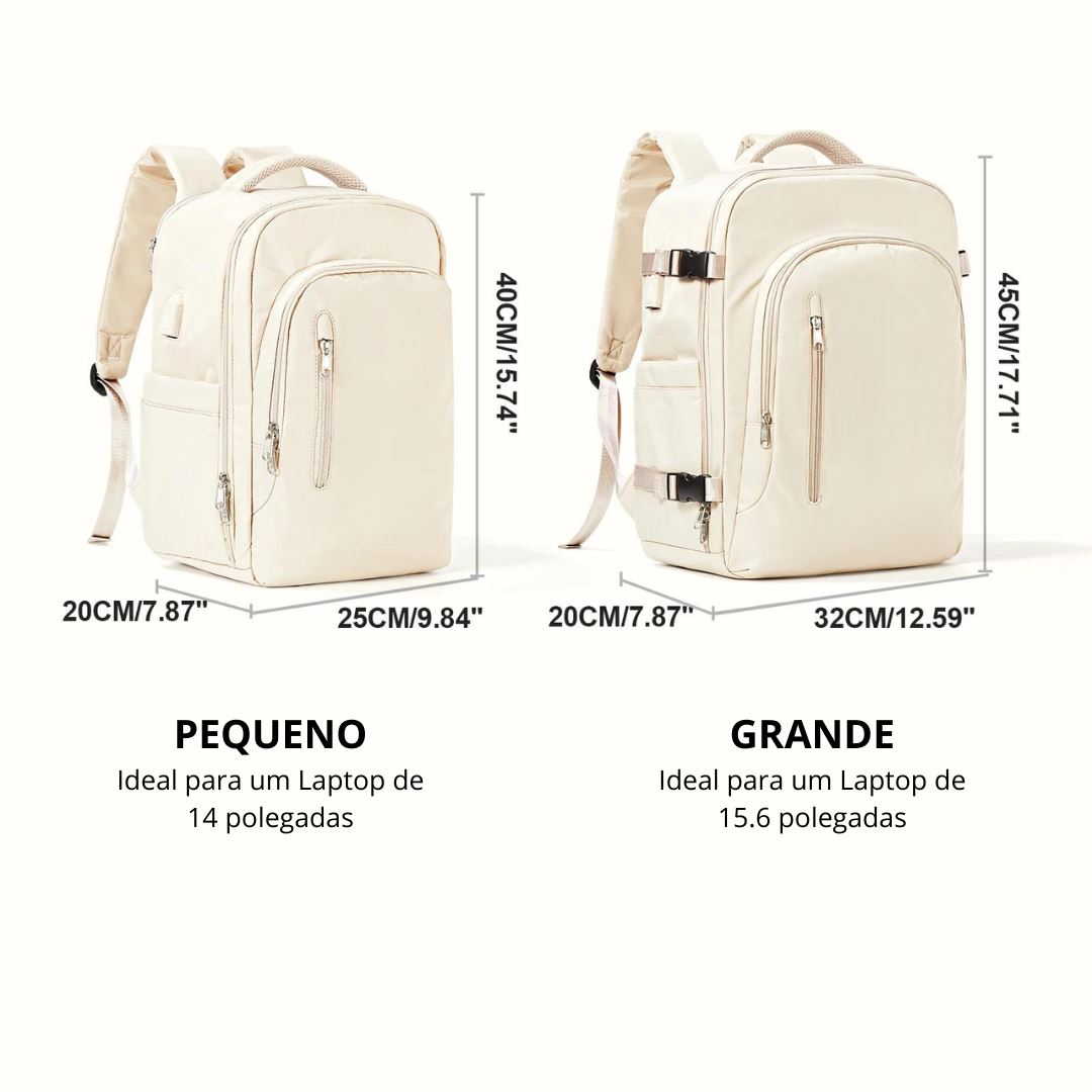 CabinReady - Mochila de Viagem Unisex [Mochila Unisex] - CabinReady - Mochila de Viagem Unisex Bagagem Vip Beige Pequeno 