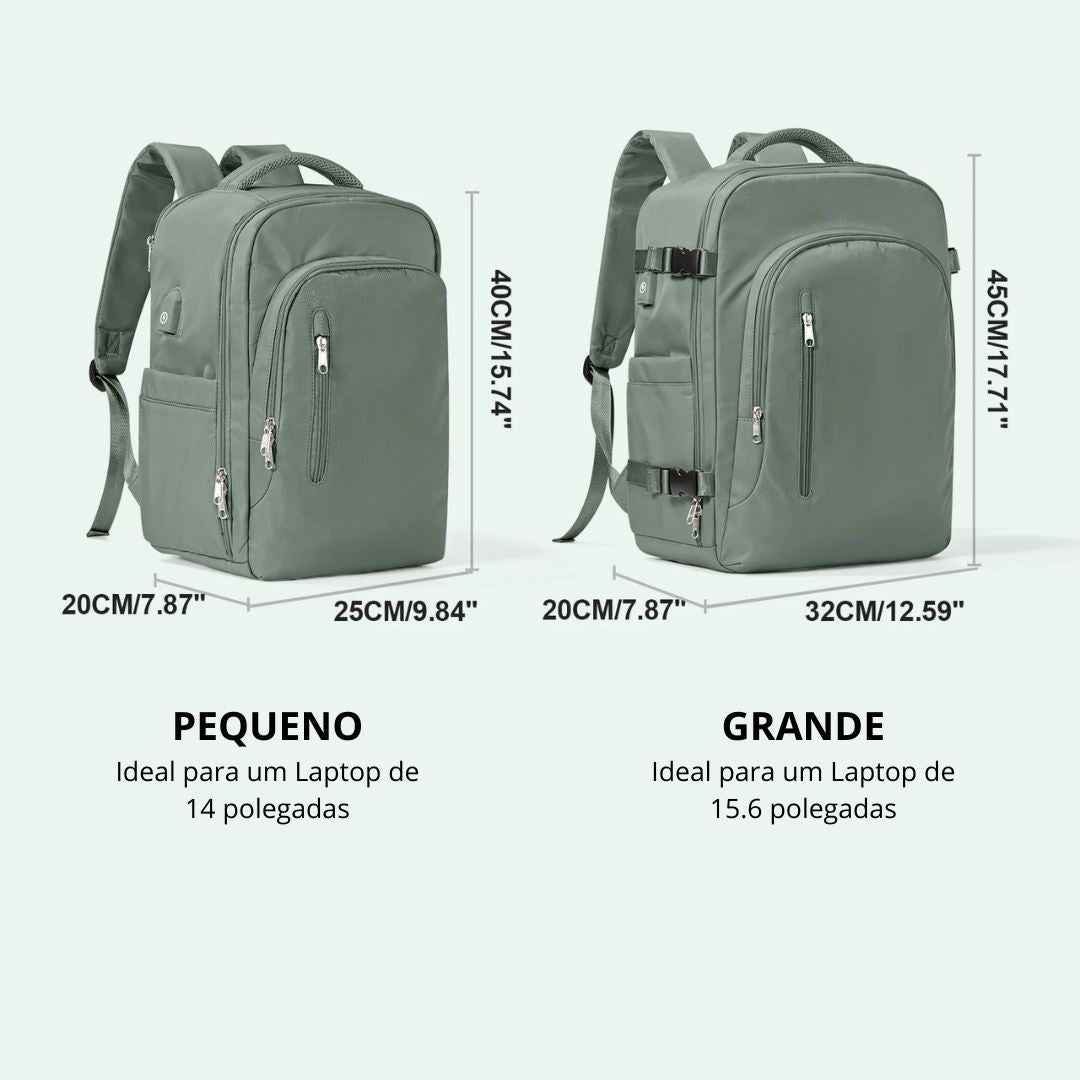 CabinReady - Mochila de Viagem Unisex [Mochila Unisex] - CabinReady - Mochila de Viagem Unisex Bagagem Vip Verde Pequeno 