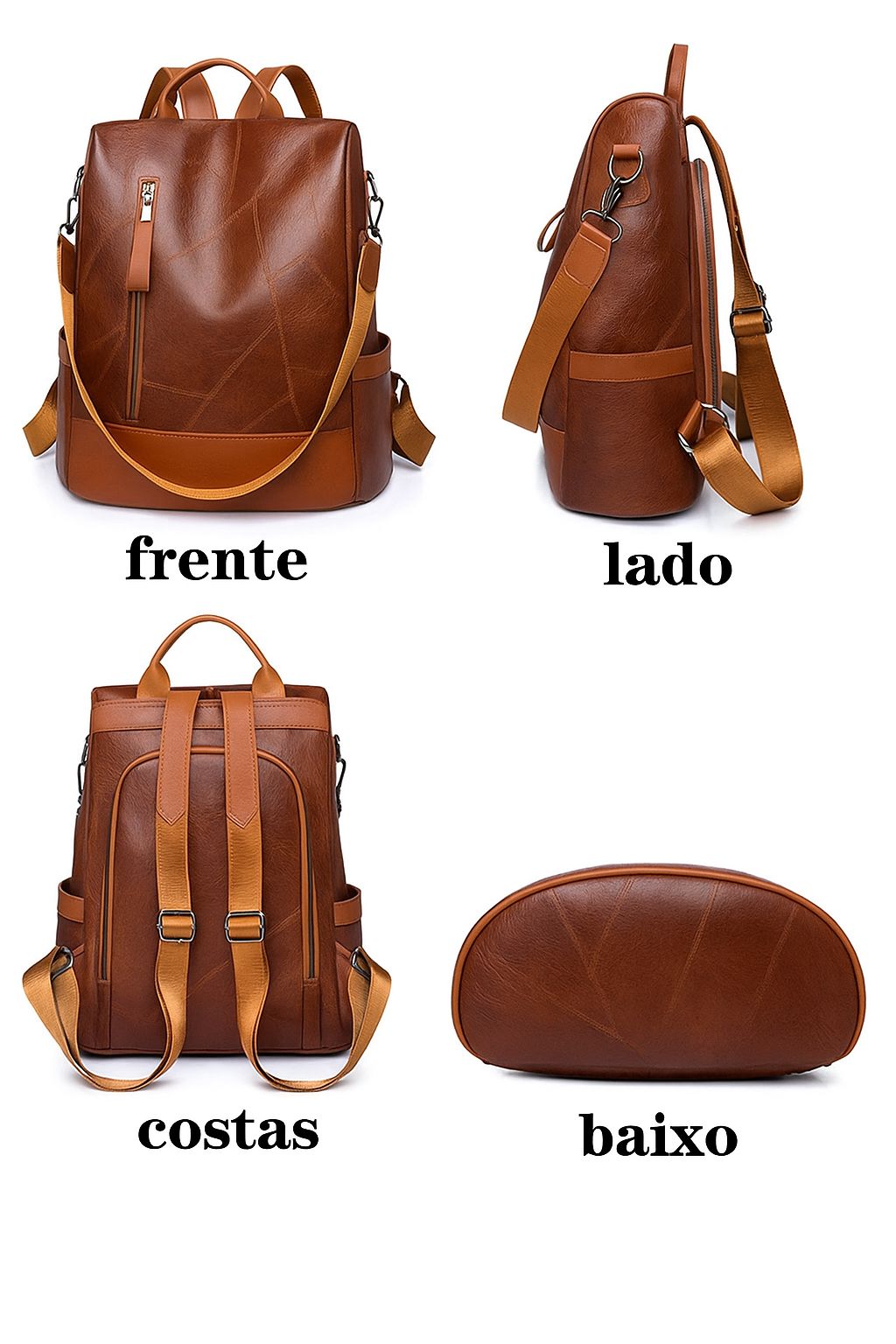 ChicShield - Bolsa / Mochila de ombro em couro [Mochila Feminina] - ChicShield - Bolsa / Mochila de ombro em couro My Store 