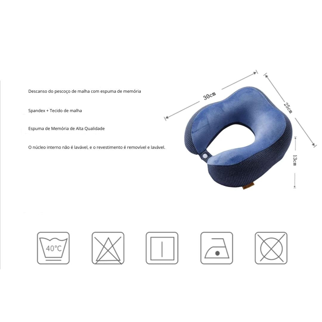 ComfortU - Travesseiro de Pescoço Com Tecnologia de Espuda da Nasa [Acessorios de viagem] - ComfortU - Travesseiro de Pescoço Com Tecnologia de Espuda da Nasa Bagagem Vip 