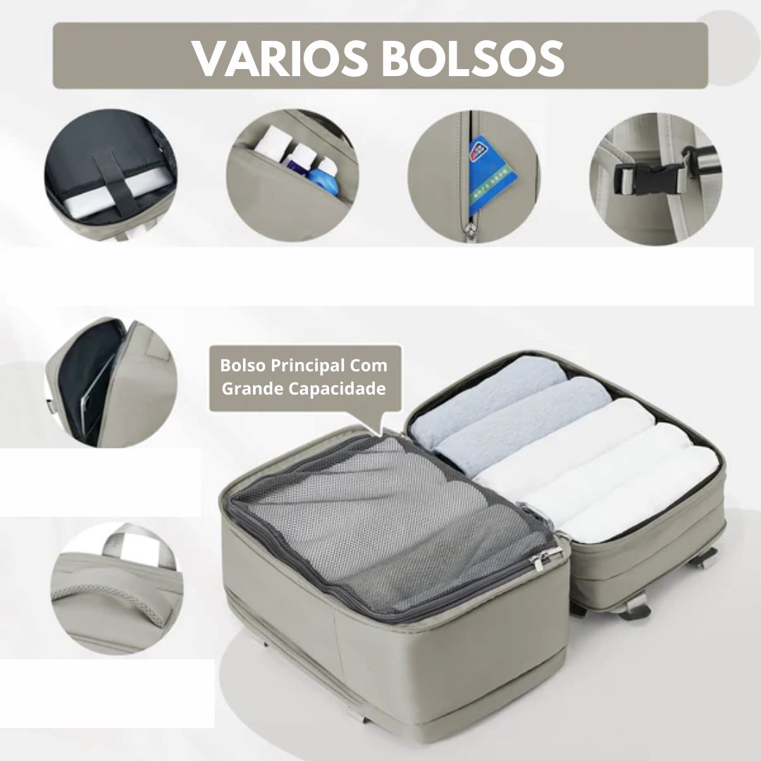 ExpanTravel - Mochila de Viagem Expansivel [Mochila de Viagem] - ExpanTravel - Mochila de Viagem Expansivel Bagagem Vip 