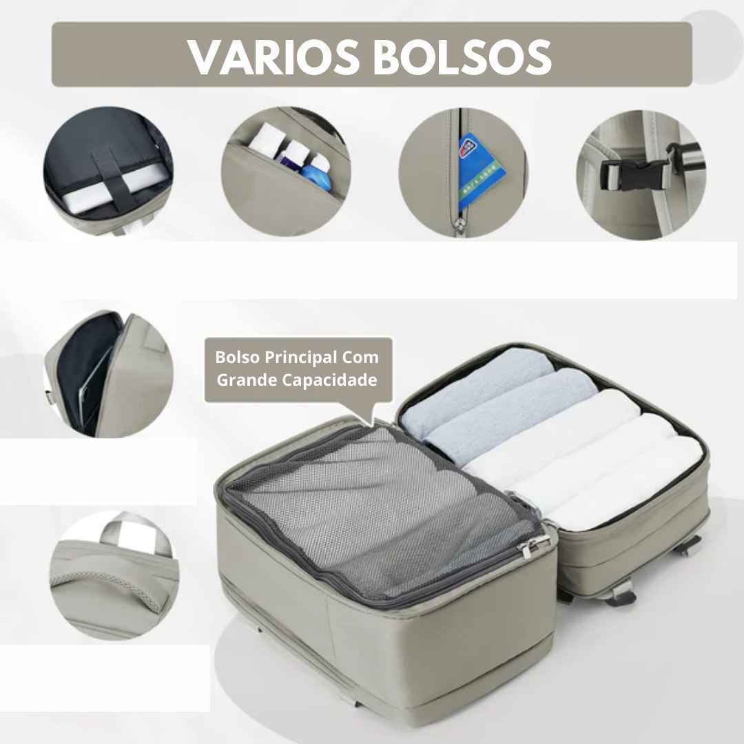 Organização para notebook, roupas e itens de acesso rápido