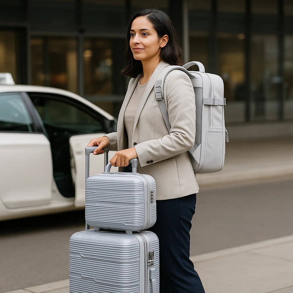 Kit Malas De Viagem Feminino Cinza TripVault Trio