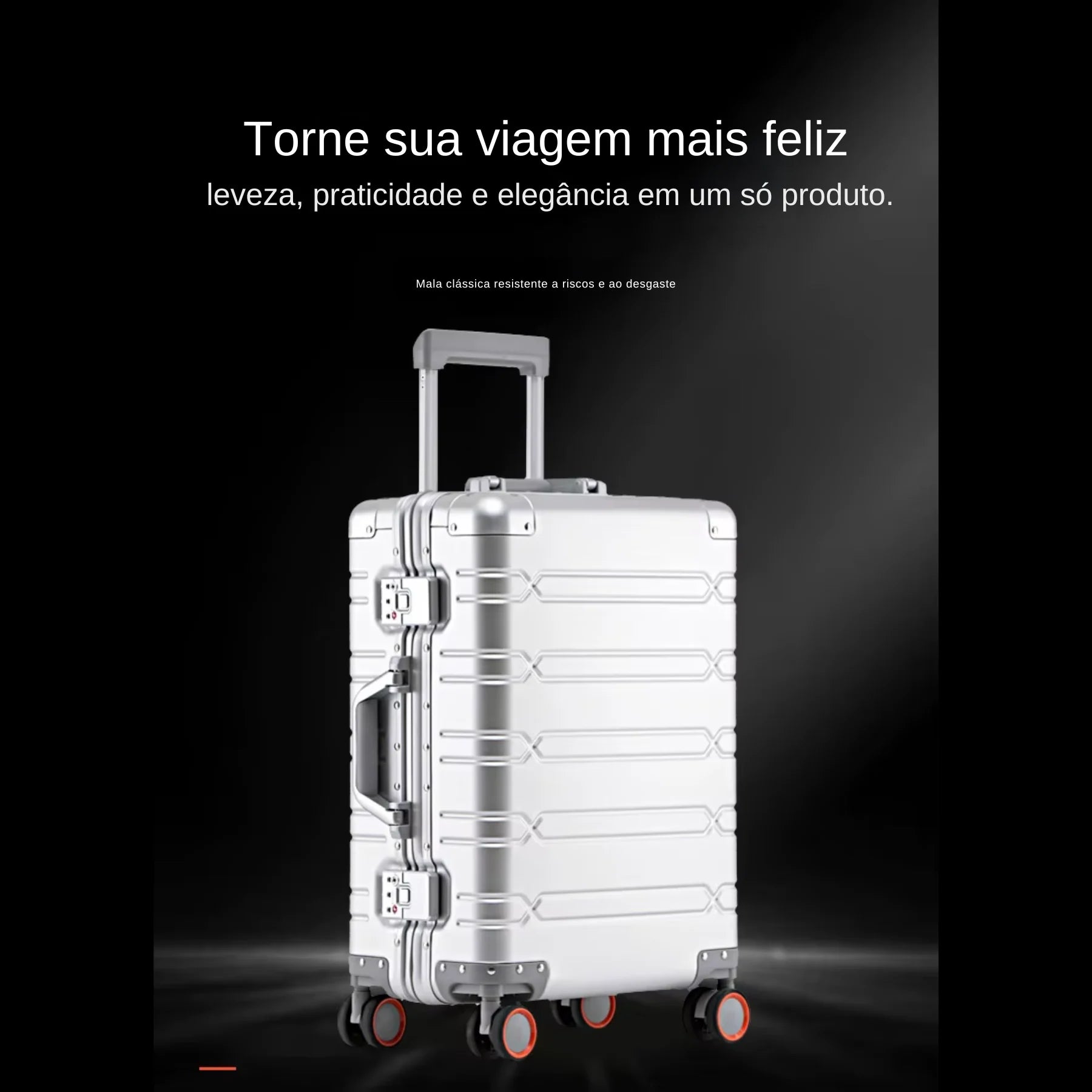 Mala de Viagem AeroTrek Alum�nio e Magn�sio � Bagagem de M�o com Rodinhas 360�