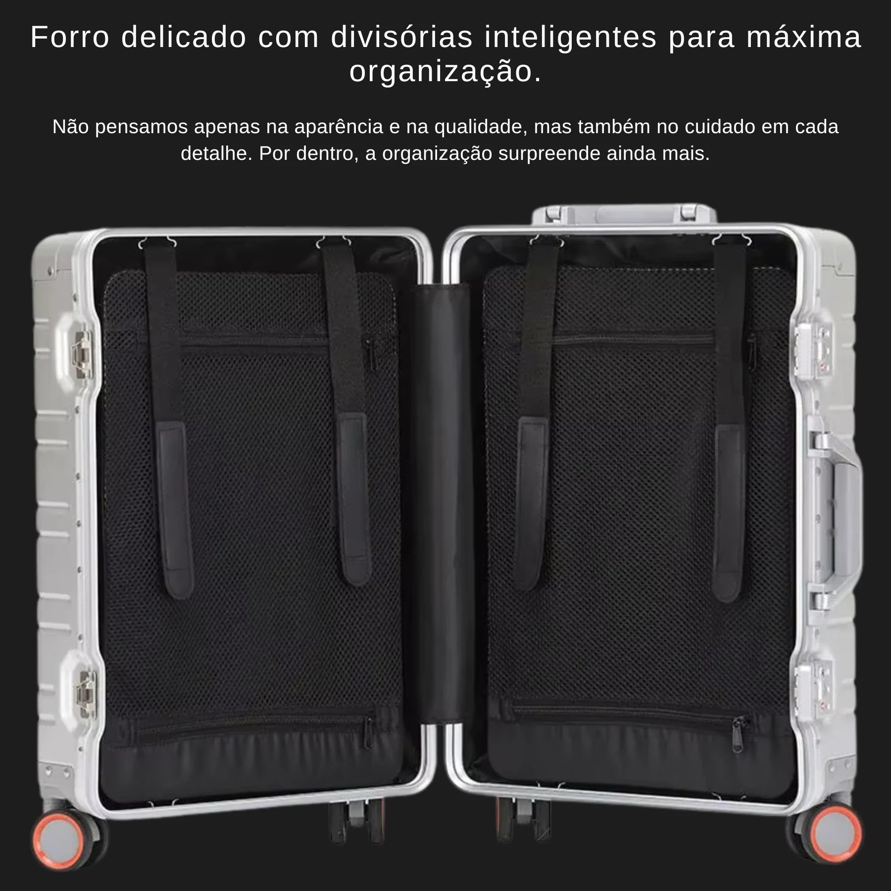 Mala de Viagem AeroTrek Alum�nio e Magn�sio � Bagagem de M�o com Rodinhas 360�