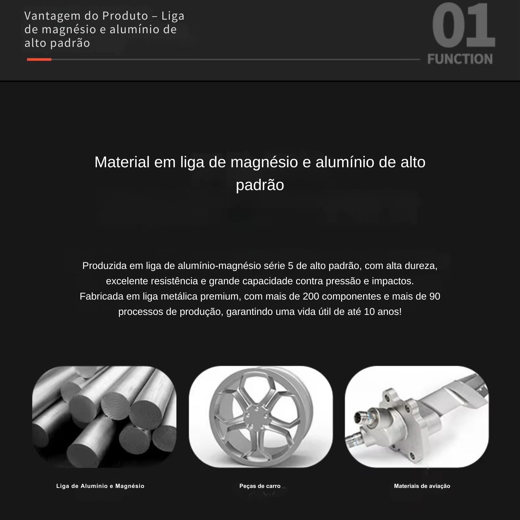 Alça ergonômica em silicone da mala AeroTrek prata oferecendo conforto ao uso