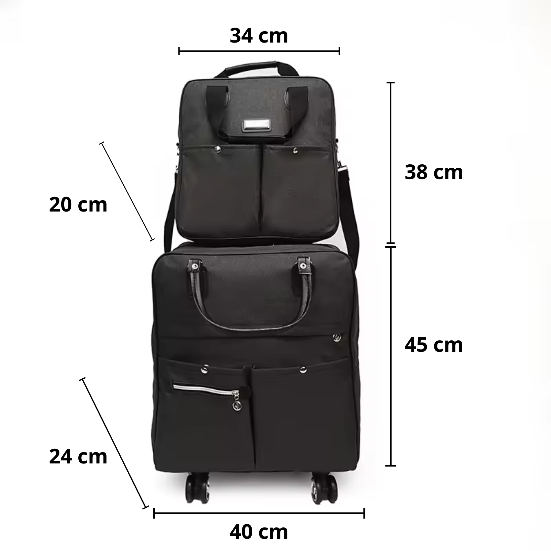 Kit Mala De Viagem 2 Peças Feminina TravelFlex Duffel