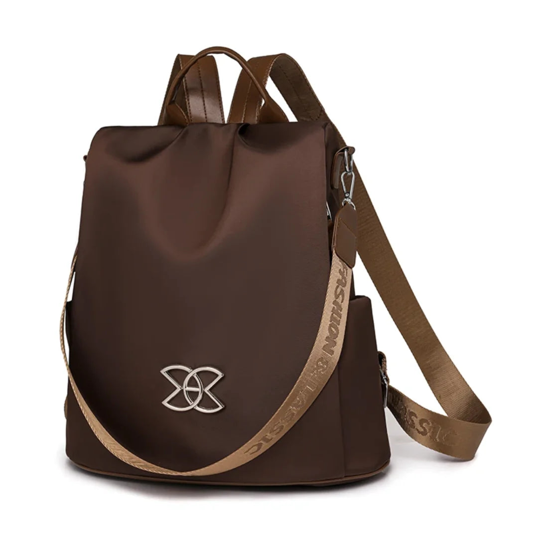 Mochila Bolsa Feminina StyleClass Marrom + 2 Carteiras