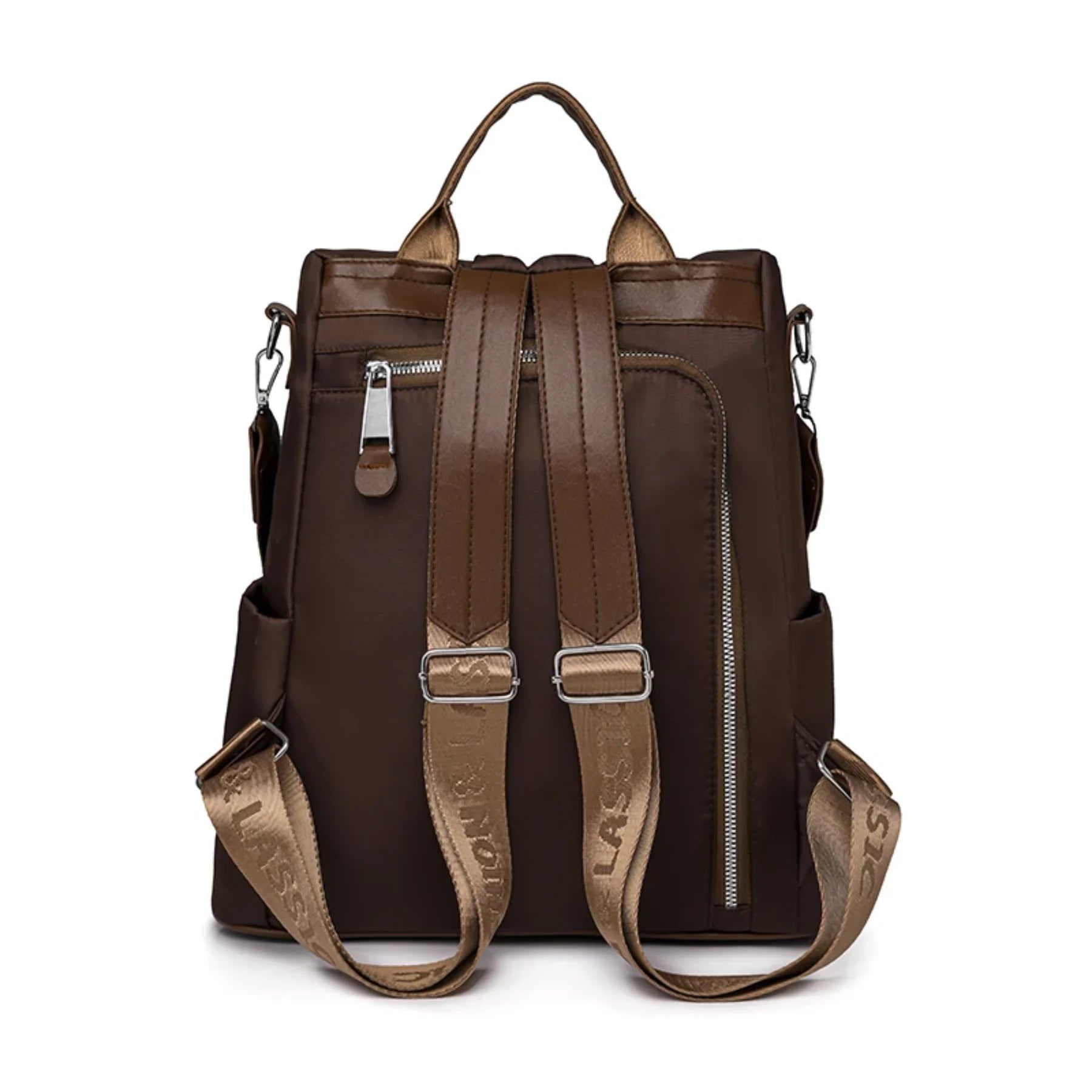 Mochila Bolsa Feminina StyleClass Marrom + 2 Carteiras