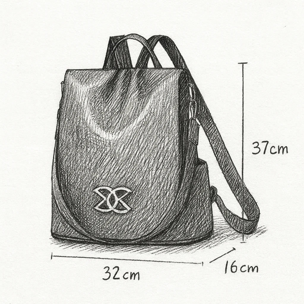Mochila Bolsa Feminina StyleClass Marrom + 2 Carteiras