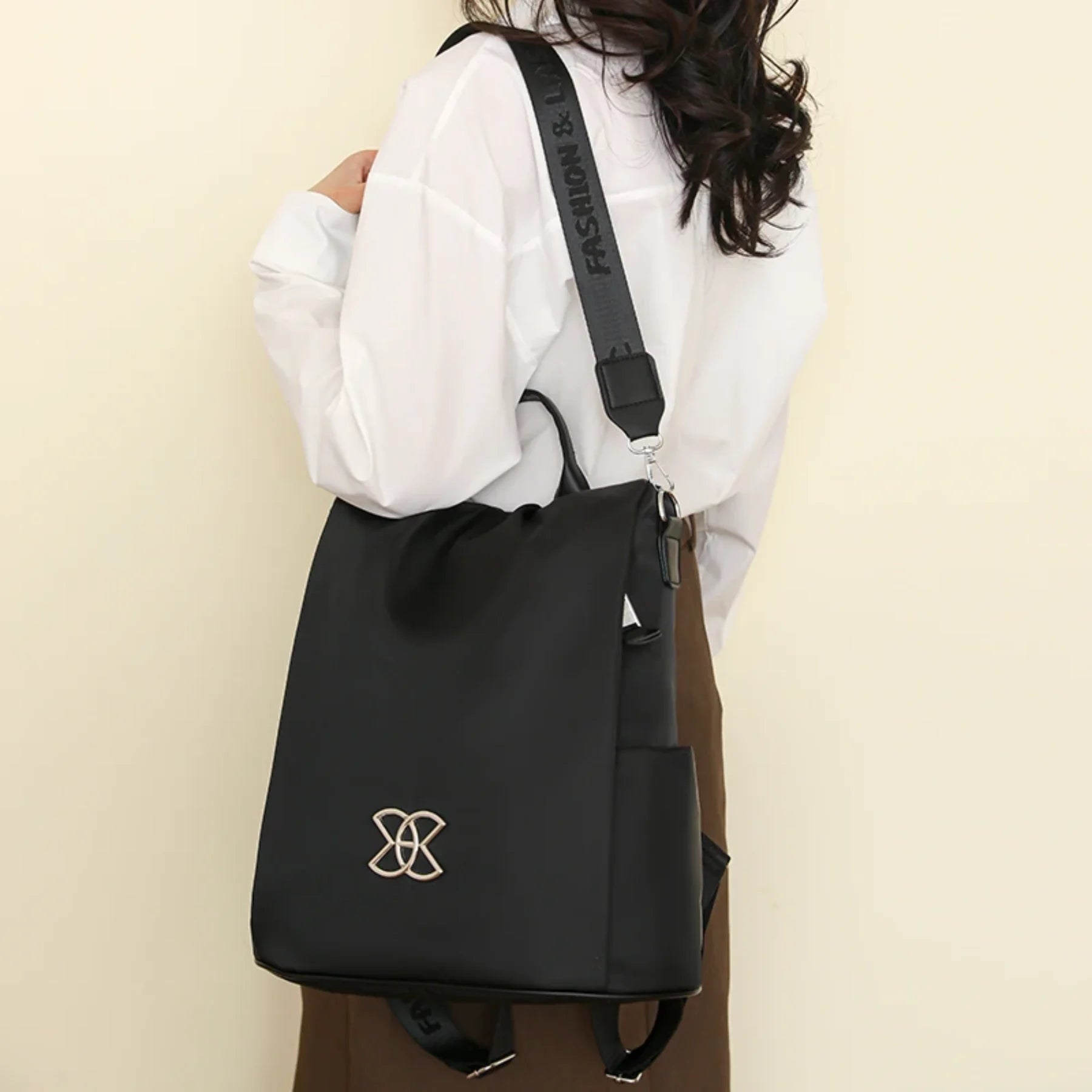Mochila Bolsa Feminina StyleClass Preta + 2 Carteiras