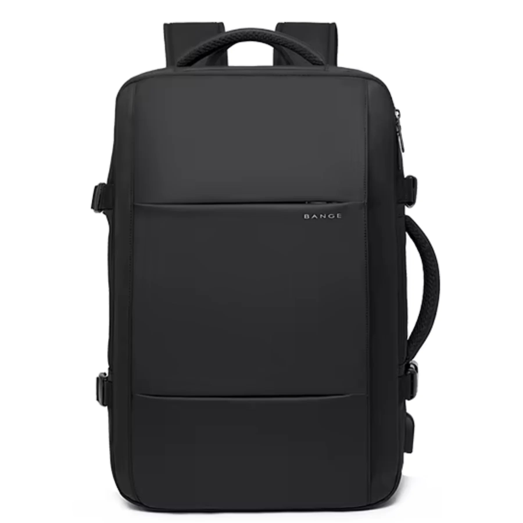 Mochila de viagem TechVoyager Pro preta 45L impermeável resistente à chuva