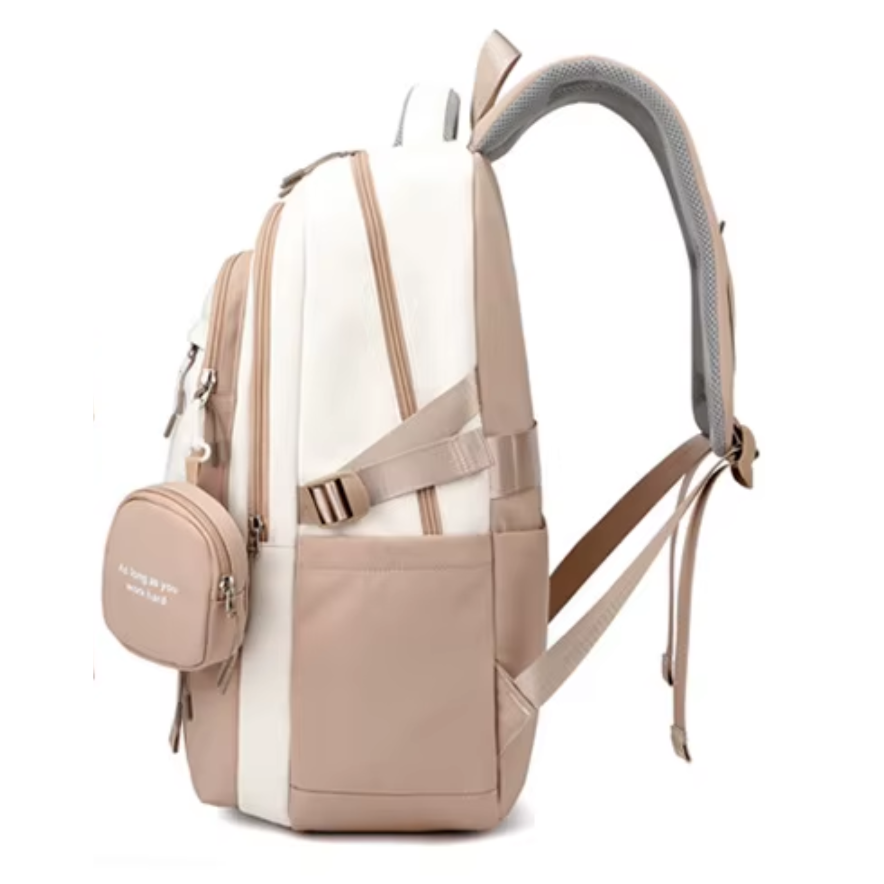 Mochila bege feminina BaijiStar com design elegante e resistente