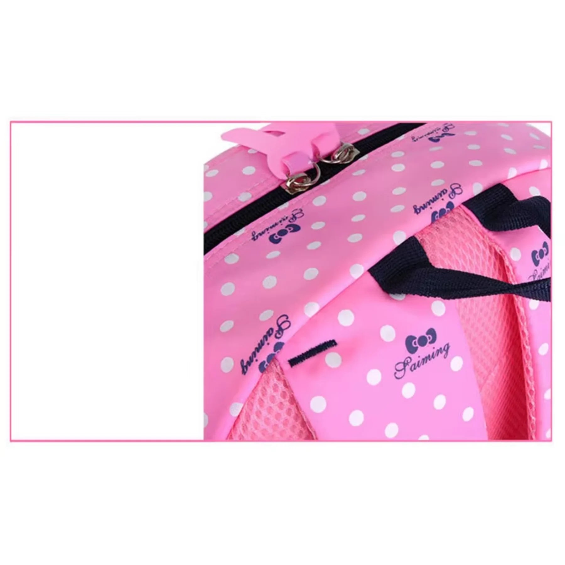 Mochila Escolar Feminina CharmingKid Rosa + 2 Bolsas Inclusas � Kit Completo para Estudantes