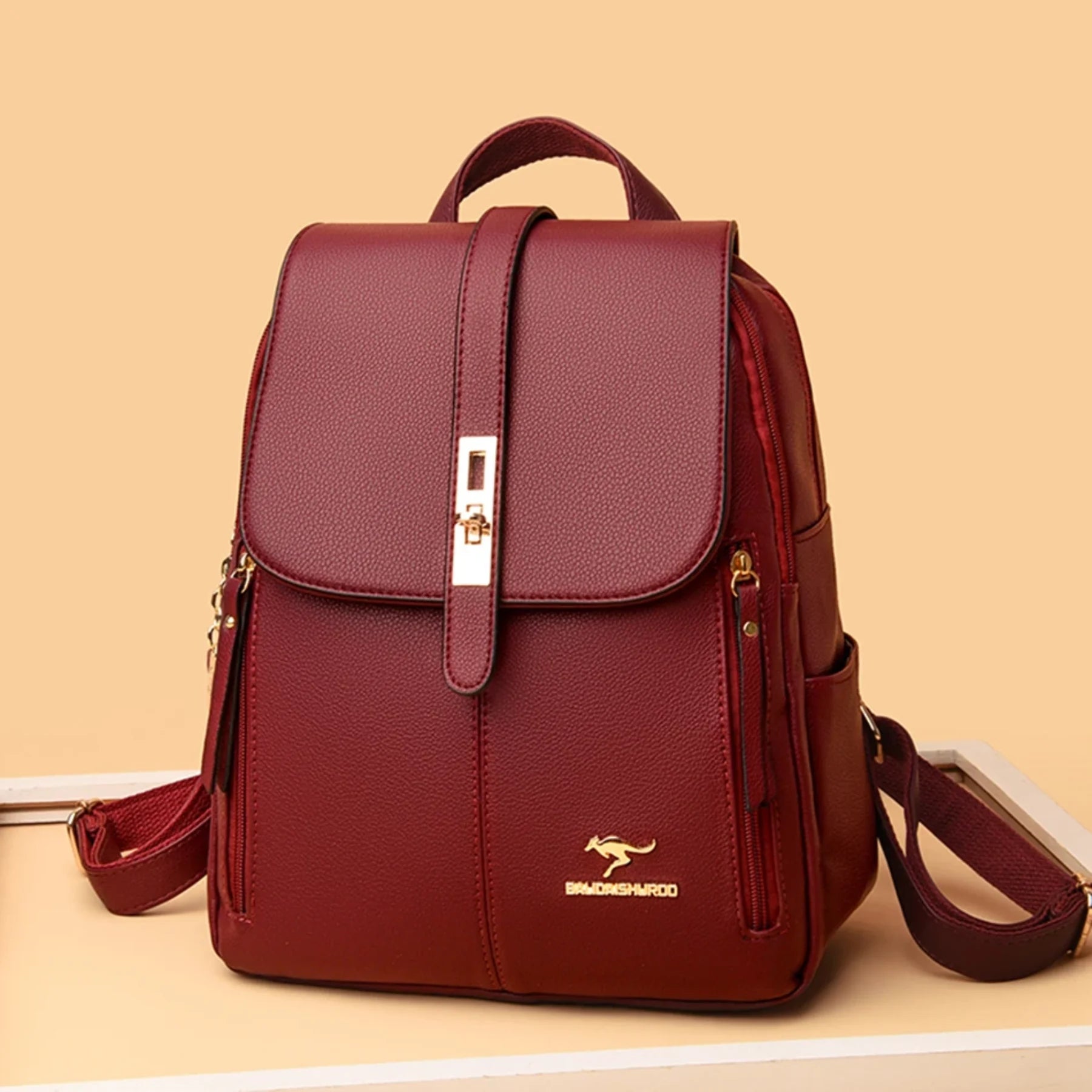 Mochila Feminina De Couro Premium KMFFLY