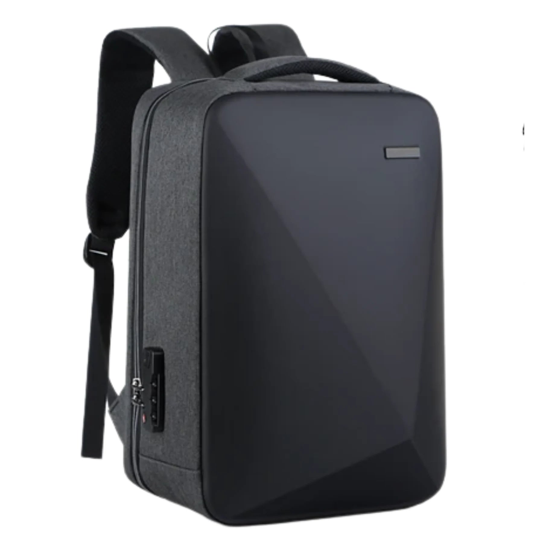 Sistema antifurto com zíper oculto e cadeado integrado da mochila TechGuard