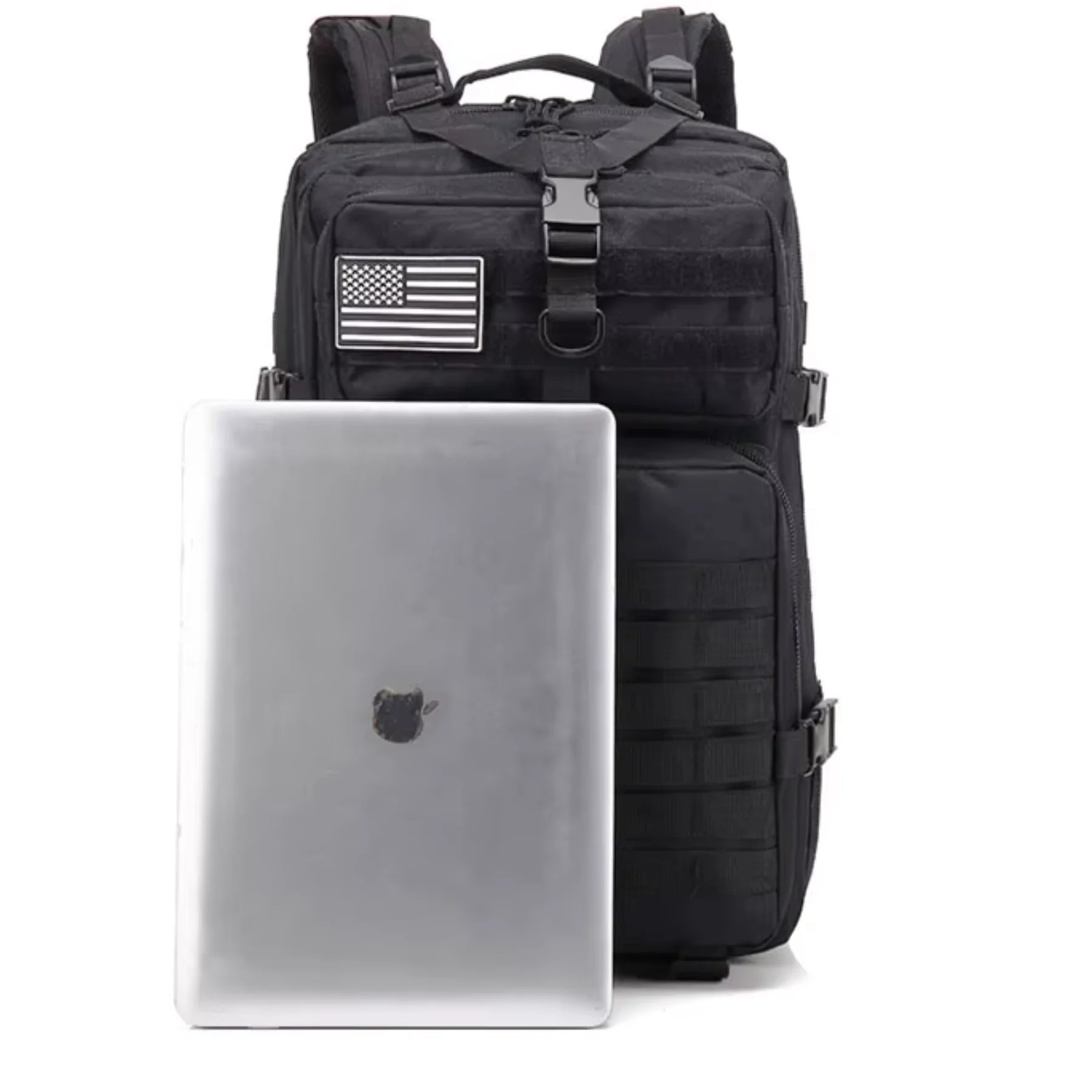Mochila Tática Militar TactiGear Max Preta 50L Resistente
