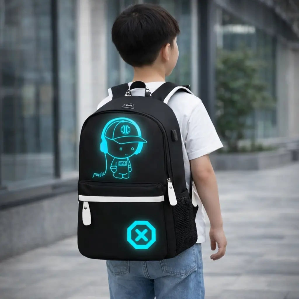 mochila escolar infantil preta 