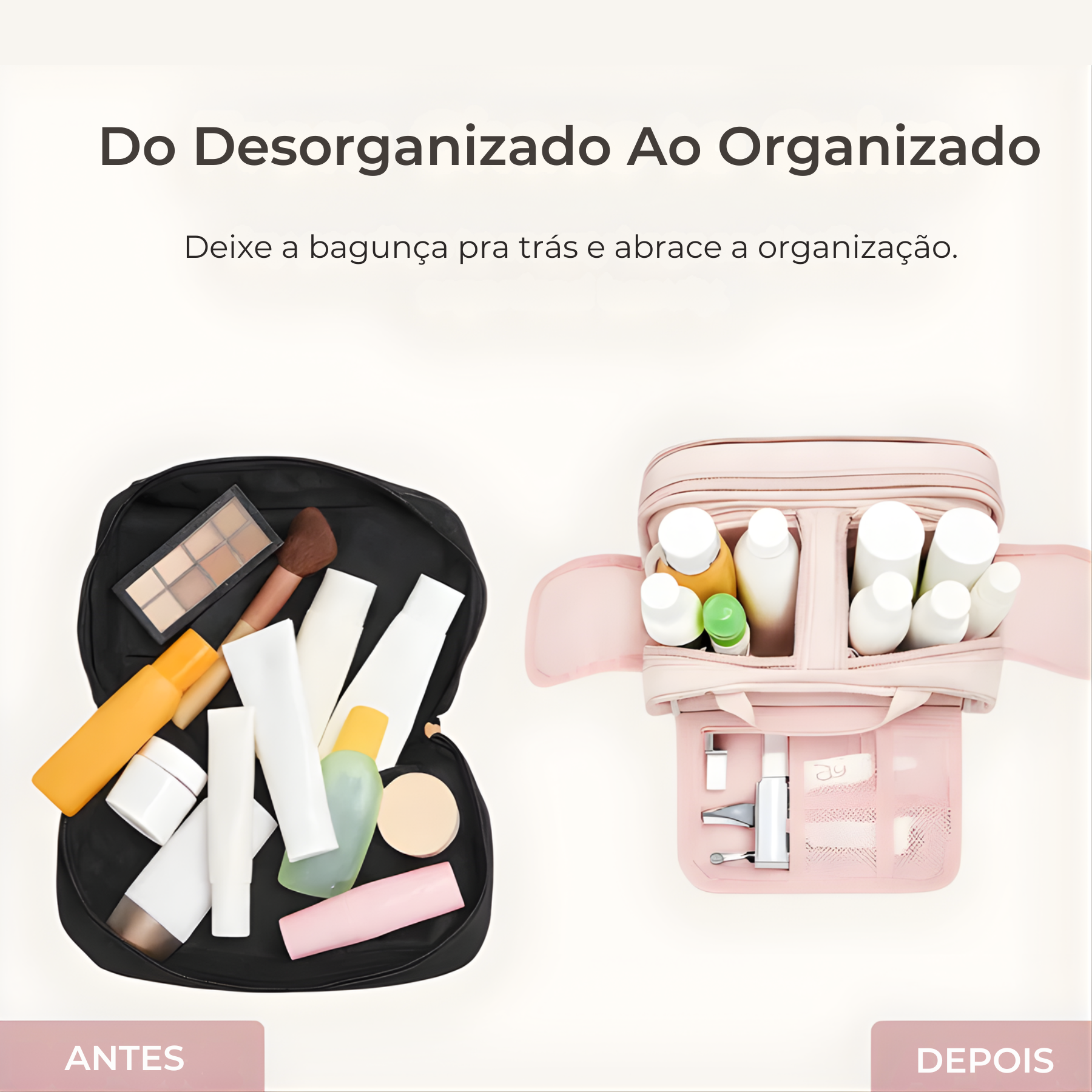 Necessaire Feminina Rosa Lumière