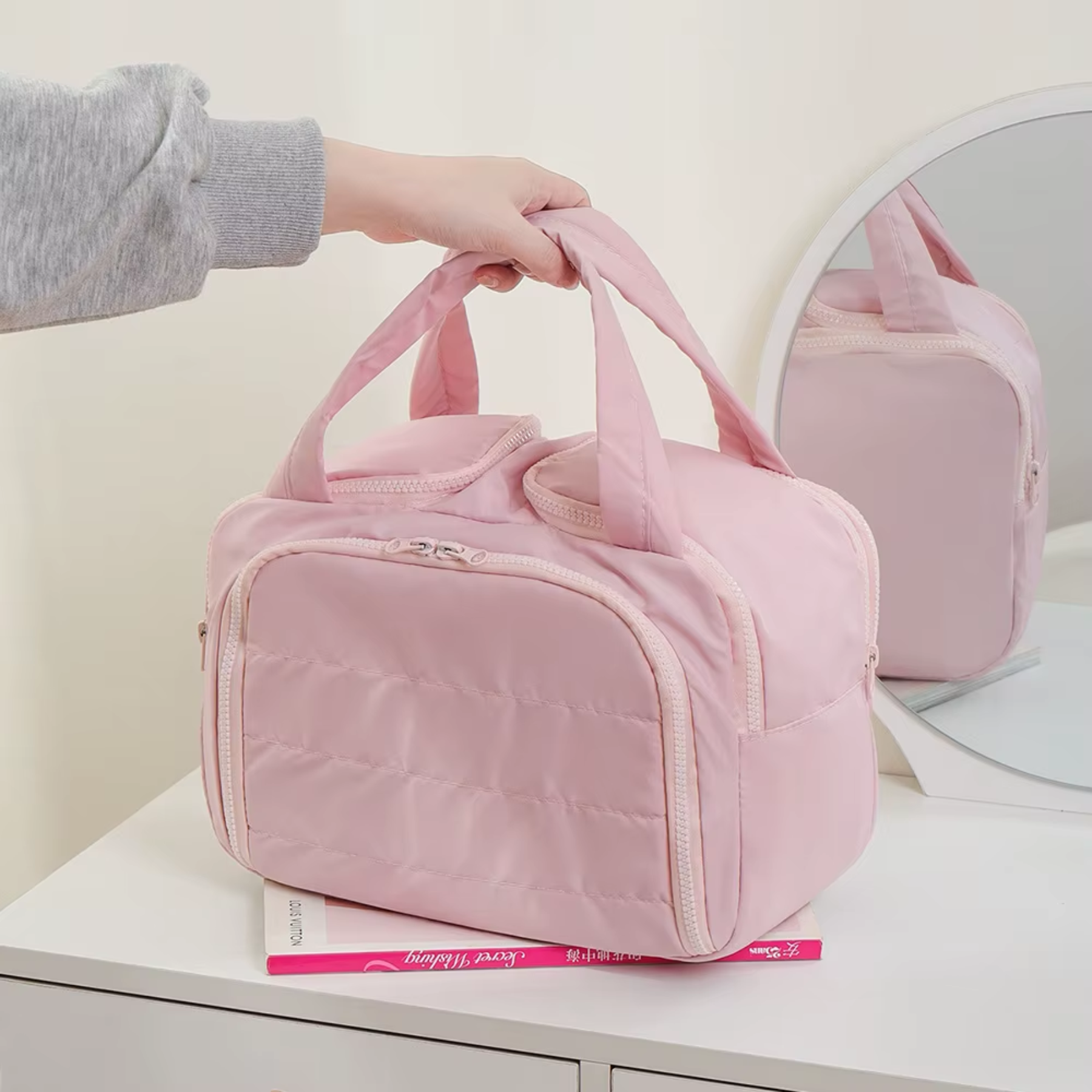 Necessaire Feminina Rosa Lumière