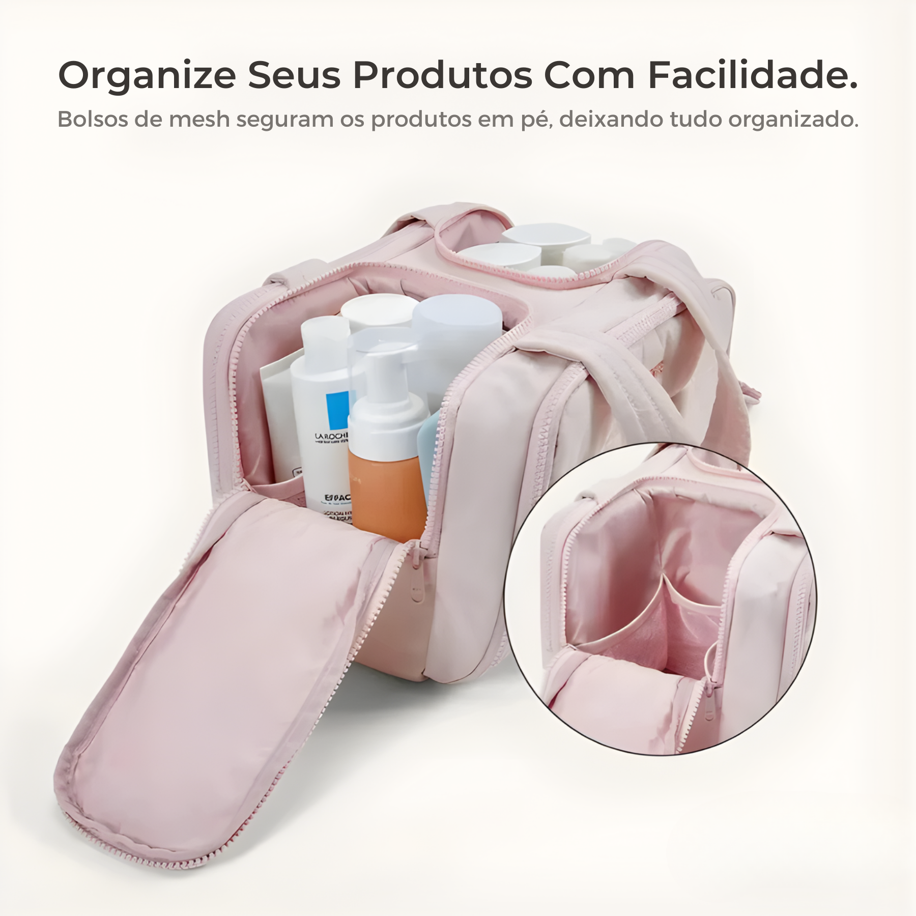 Necessaire Feminina Rosa Lumière