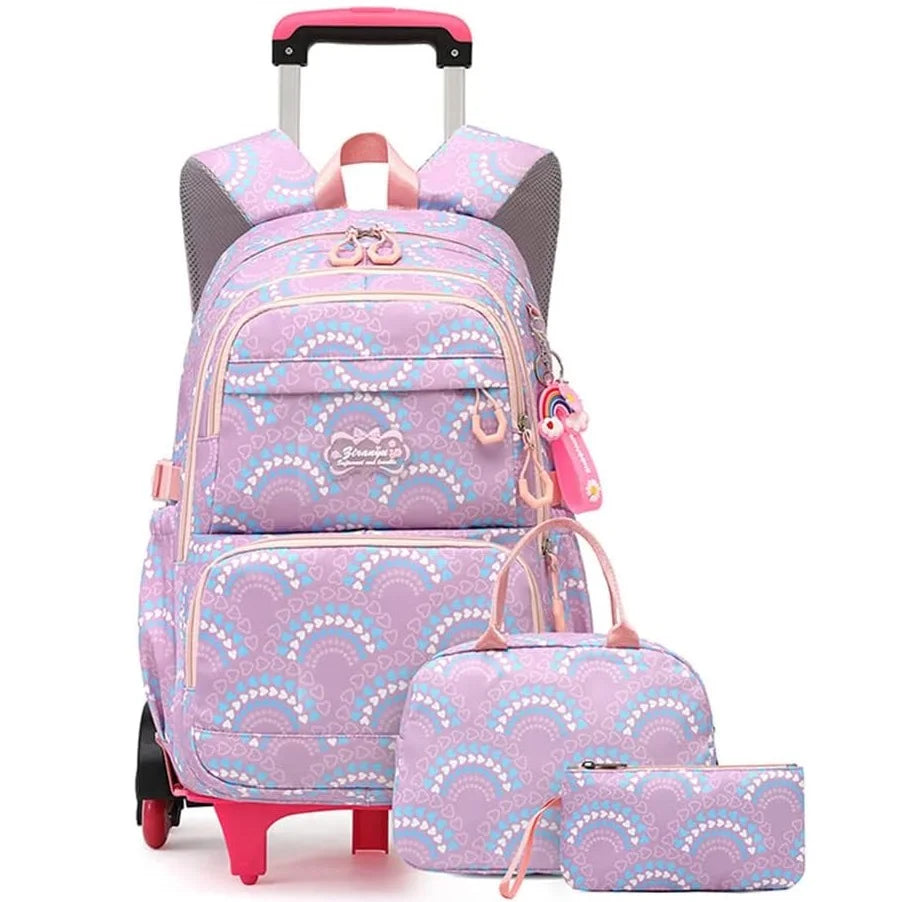 RollyPrincess - Mochila Escolar Resistente a Agua + 2 bolsas Inclusas [Mochila Escolar] - RollyPrincess - Mochila Escolar Resistente a Agua + 2 bolsas Bagagem Vip 