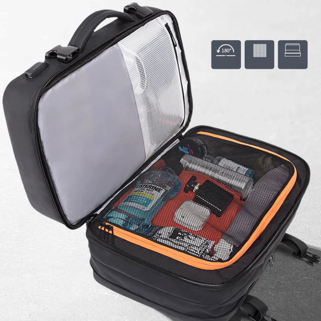 TechVoyager Pro - Mochila de viagem Resistente a Água + 1 Capa de Chuva [Mochila de Viagem] -TechVoyager Pro - Mochila de viagem Resistente a Água Bagagem Vip 