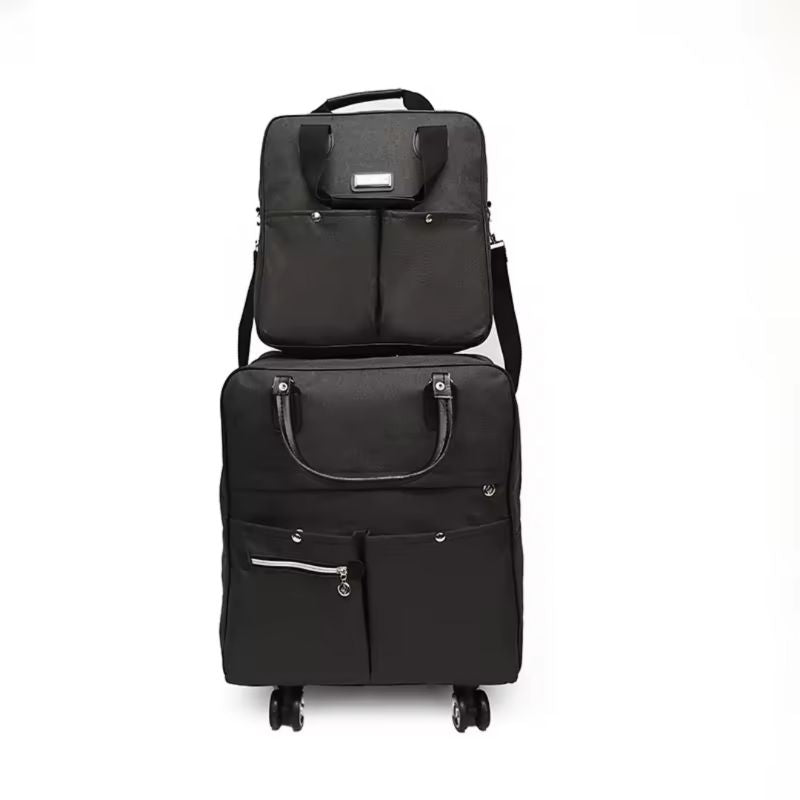 Kit TravelFlex Duffel 2 peças preta Bagagem VIP