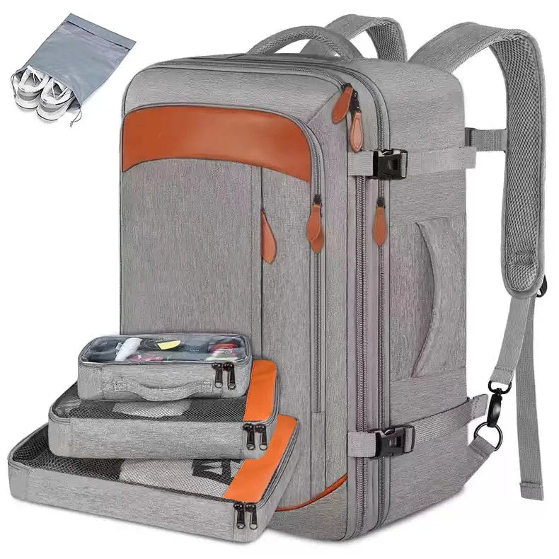Mochila expansível 32L-40L para viagem curta sem bagunça